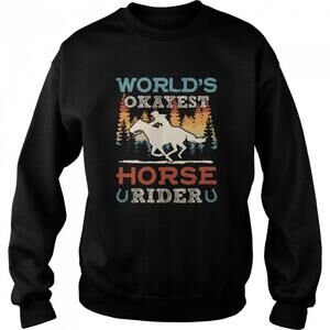 Worlds Okayest Horse RiderRetro Sweatshirt